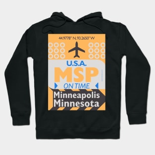 MSP airport code Minneapolis 28092021 Hoodie